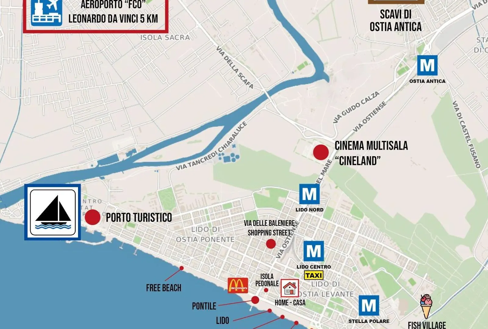 Apartmán Monolocale Nel Corso Lido di Ostia